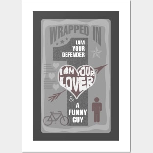 Wrapped in One - Funny Romantic Posters and Art